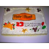 tort urodzinowy z logo tort z dzieckiem