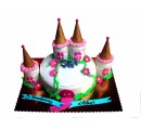 tort w kształcie zamku Tort marcepanowy