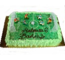 boisko piłkarskie tort z żywymi kwiatami