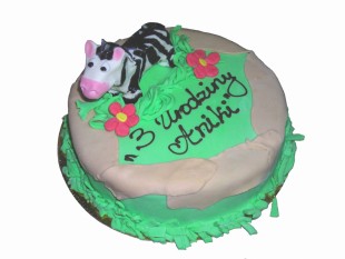 tort zebra na trawie