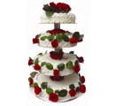 Tort z żywymi różami tort ze zdjęciem