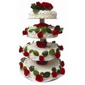 Tort z żywymi różami tort weselny (2)